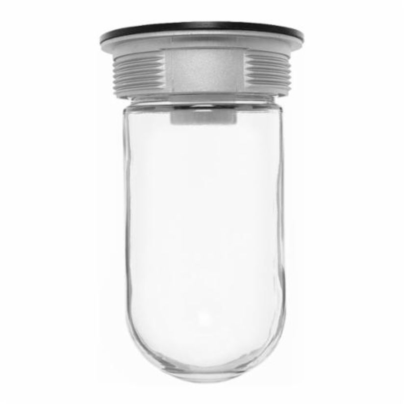 RAB VC100 VC Series HID Outdoor Vaporproof Light Fixture,) A-19 Incandescent Lamp, 120/208/240/277 VAC, Natural Housing